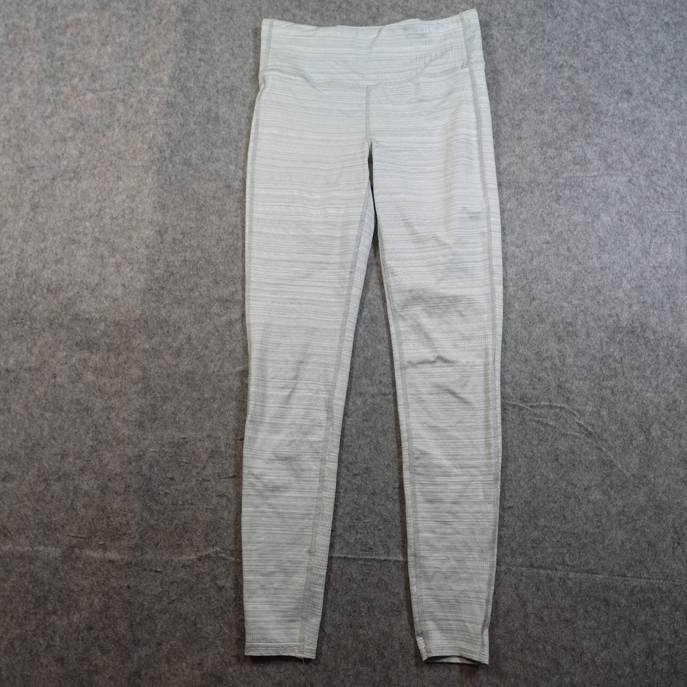Athleta Leggings Womens Medium Gray High Rise Jacquard Chaturanga Tight Athletic